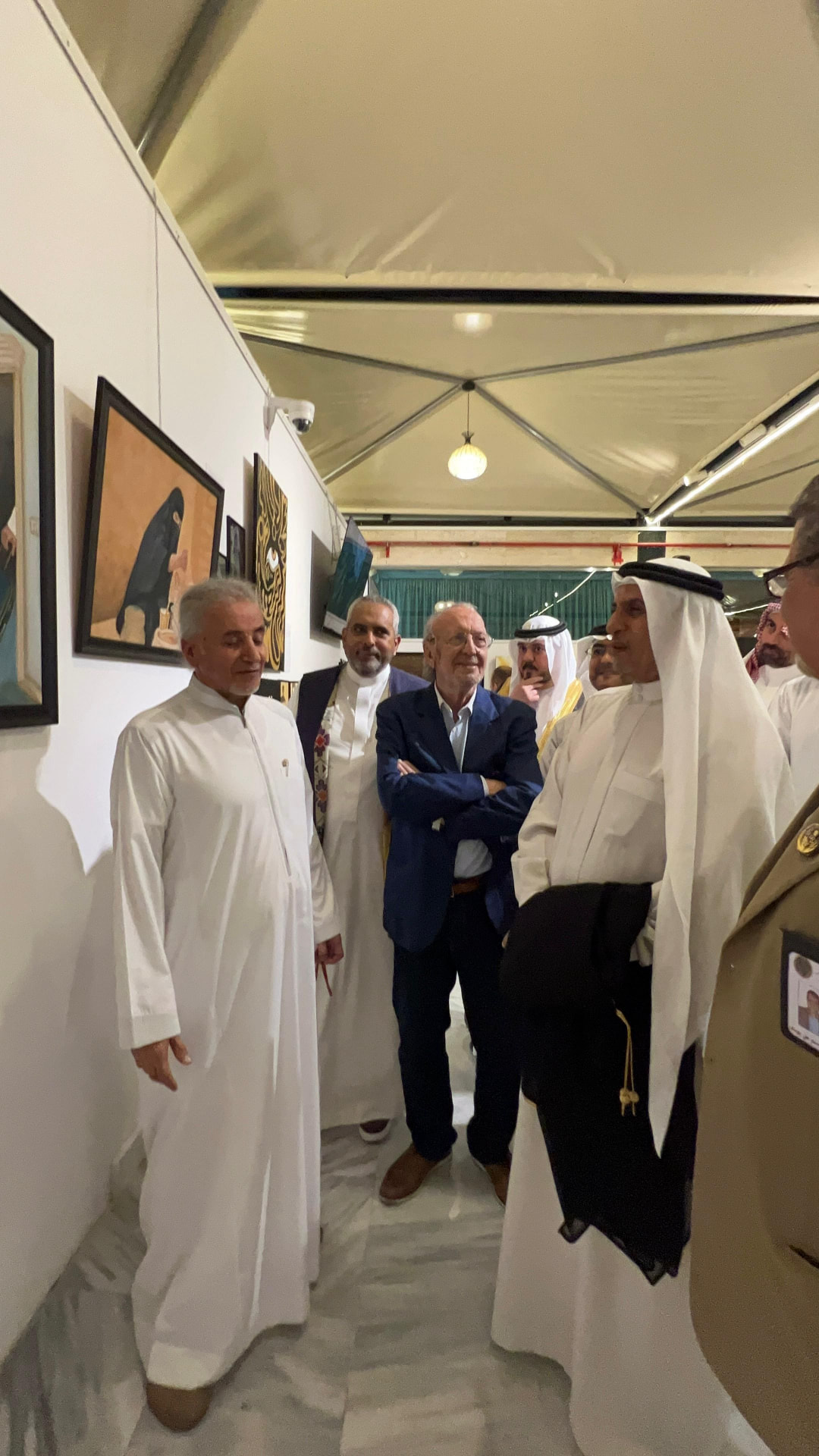 Guests in conversation during the Jeddah Art Echo opening